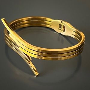 Stainless steel gold bangle bracelet